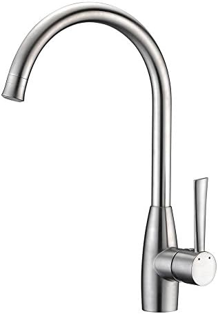 SURNORME Single Handle High Arch Kitchen Sink Faucet 360 Degree Rotatable Hot and Cold Water Mixer Tap