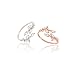KOREA-JIAEN Branch Ring S925 Sterling Silver Plated 5A Level Cubic Zirconia Adjustable Opening Ring