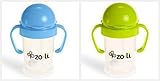 ZoLi BOT 2 Pack Sippy Cup (Blue, Green)
