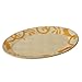 Rachael Ray Dinnerware Gold Scroll 12-1/2-Inch Round Platter, Almond Cream