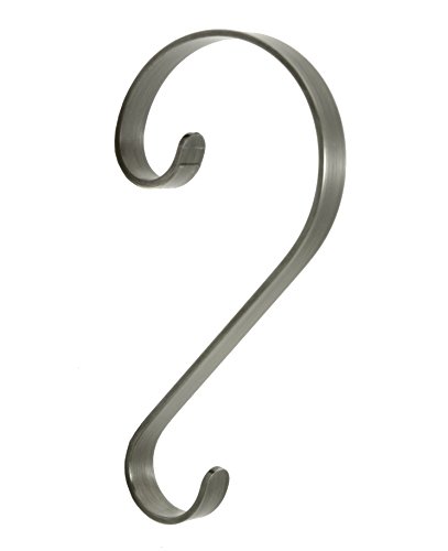 Stocking Scrolls 4-PACK Stocking Hanger Set (Pewter)