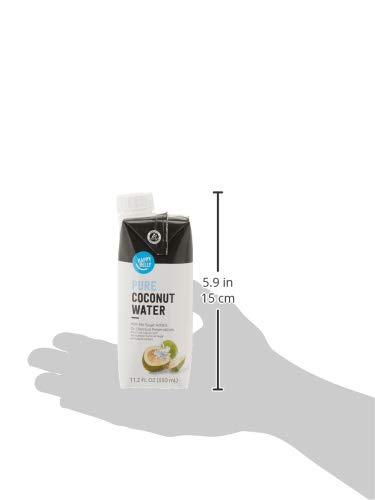 AMAZON GROCERY, PURE COCONUT WATER, NO ADDED SUGAR, 11.2 FL OZ, 24 CT