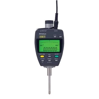 Mitutoyo 543-552A Absolute LCD Digimatic Indicator ID-F, with Back-Lit LCD, #4-48 UNF Thread, 0.375″ Stem Dia., 0-1″/0-25.4mm Range, +/-0.00012″ Accuracy