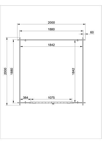 TIMBELA M343C ABRI de Jardin en Bois Exterieur - Cabane de Jardin en Pin/épicéa- H218 x 200 x 200 cm, 3.53 m² - EP. 19 mm