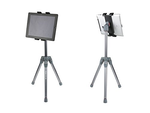 Fotopro iPad Stand Adaptor, Clamp Mount Stand Compatible with Table Tripod Selfie Sticks monopod, Stand Holder Clip for iPad and Tablets