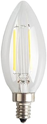 RUICAIKUN 2W LED Candelabra Bulb 20W Equivalent, E12 Base, 2700K 200LM, Dimmable, 1-Pack
