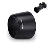 JJC Camera Lens Hood Shade Fits for Canon EF 75-300mm f/4-5.6 III USM & Canon EF-S 55-250mm f/4-5.6 is II Lens Replaces Canon ET-60 Hood Reverse Attaching -Black
