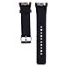 ECSEM Small Smartwatch Silicone Replacement Band/Strap for Samsung Gear S2 SM-R720 / Samsung Gear S2 SM-R730, Color: Black