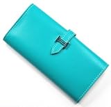 KLOUD City® Blue synthetic leather women wallet with a belt closure