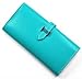 KLOUD City® Blue synthetic leather women wallet with a belt closure