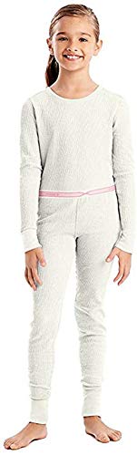 Hanes – Girl’s X-Temp Thermal Underwear Set, Snow White 41066-Small