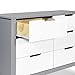Carter's by DaVinci Colby 6-Drawer Dresser in Grey and White