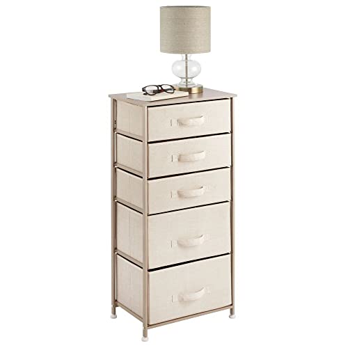 mDesign Storage Dresser Furniture Unit Tall Standing Organizer Tower