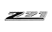 (1) Black Z-71 Front Badge Emblem w/ Grille Mount Insert Bracket For Chevrolet Avalanche Silverado Colorado Tahoe Suburban, etc