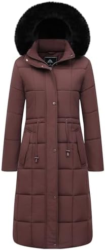 Amazon.com: Women's Long Down Alternative Puffer Coat Detachable