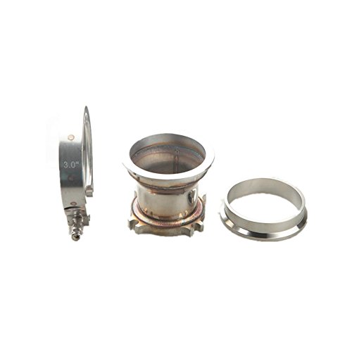 Universal 2.5" 4 Bolt To 3.0" V-Band Adapter Turbo Gt35 T3 Kit Stainless Steel