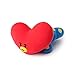 BT21 Official Merchandise by Line Friends - TATA Mini Cushion Stuffed Pillow, Red