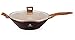 WaxonWare 12.5 Inch Non Stick Wok & Glass Lid Coated With Marbellous (A 100% PFOA & APEO Free German Non Stick Coating) - For Stir-Frying, Shallow Frying, Deep Frying & Braising