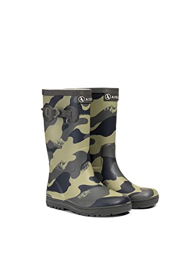 Aigle Woody-Pop PT 2, Botas de Lluvia Unisex niños, Camou Khaki, 26 EU