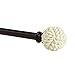 Sheffield Home, AMG and Enchante Accessories Nautical Knot Curtain Rod 36 to 66-Inch, R9192 BLK, Black