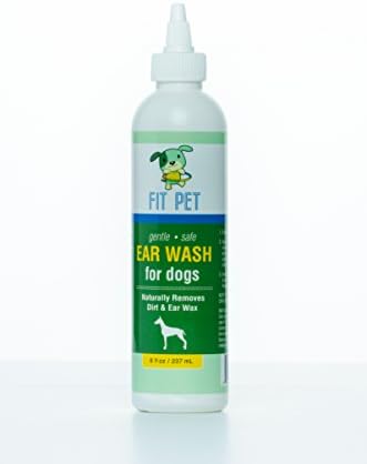Fit Pet Premium Dog Ear Cleanser: Organic &amp; Natural, Maintenance with Few Drops for Clean Ears, 8 fl. oz.