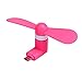 Lucoo 5Pin Portable Super Mute USB Cooler Cooling Mini Fan For Android Phone (Hot Pink)