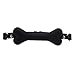 Kocome Cute Solid Leather Harness Mouth Silicone Dog Bone Ball Gag 20mm BDSM Mouth Plug (Black)