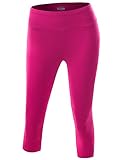 Doublju Womens Active Casual Cotton Spandex Shapewear Leggings Yoga Pants