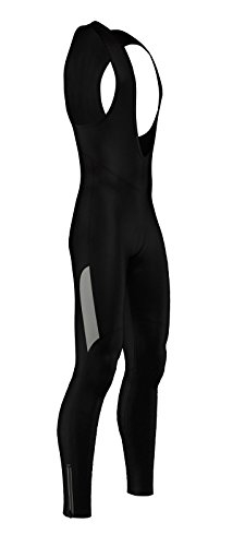 Zimco Men Cycling Bib Tight Windproof Thermal Bicycle Bib Pant Padded (XL, Black) - Thumbnail 2