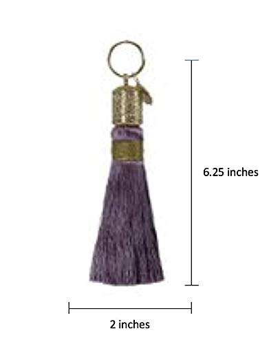 Papaya: Tassel Keychains (Dusty Plum)