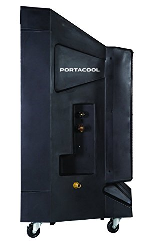 Portacool PAC2K363S 36-Inch 9600 CFM Portable Evaporative Cooler, 2500 Square Foot Cooling Capacity, Black, 3-Speed