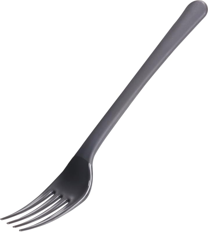 Abena Gastro Reusable Plastic Forks | 18cm | Pack of 50 | Charcoal Grey | Heavy Duty, Dishwasher Safe & Microwavable, Perfect for Social Events & Parties