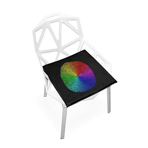 Pingshoes Seat Cushion Fingerprint Biometric Rainbow Chair Cushion Offices Butt Chair Pads Square Wheelchairs Mat For Student