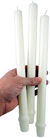 Cathedral Brand 51% Beeswax Short 4's Candles with Self-Fitting Ends, 7/8 Inch x 12 Inch, Box of 24