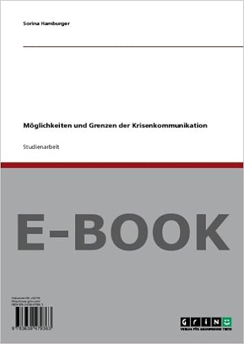 Möglichkeiten Und Grenzen Der Krisenkommunikation Amazonde - 