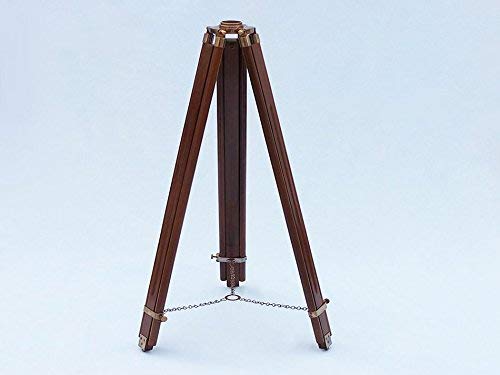 ANTIQUECOLLECTION Floor Standing Brass Theodolite 62"- Nautical Leveling Instruments- Nautical Decor