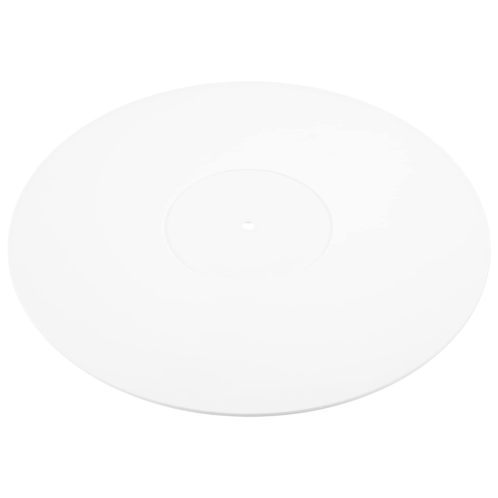 Fhjsyeirly Turntable Acrylic Slipmat for Vinyl LP Record Players - 2.5mm Thick Provides Tighter Bass - 12Inch Platter Mat (White)