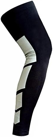 Sports Knee Compression Sleeve Brace Support for Running Jogging - Leg Sleeves - Calf Socks - Joint Pain Relief - Arthritis and Injury Recovery (Black Grey, XL)