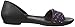 crocs Women's Lina Embellished Dorsay Flat Sandal, Black/Multi, 8 M US