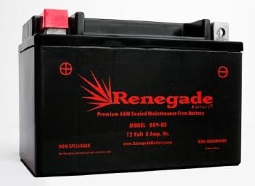 ATV Battery; RG9-BS; Arctic Cat (2004, 2005, 2006, 2007, 2008) DVX 400, DVX 400 TS / (2009, 2010, 2011, 2012, 2013, 2014, 2015, 2016, 2017) 150,150 2x4; Part# ES9BS, BTX9-BS, UTX9, TYX9-BS
