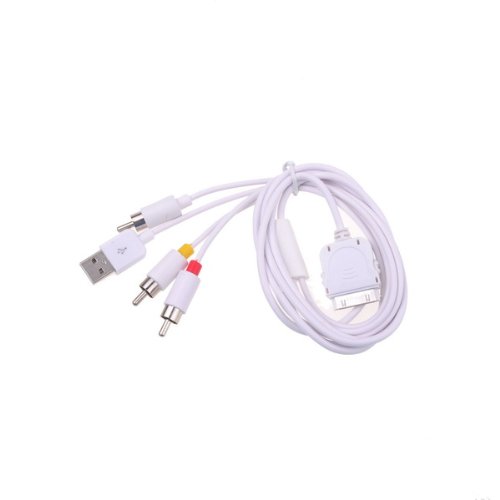 BestDealUSA AV TV RCA Video USB Cable Cord For iPhone 3G iPod Touch