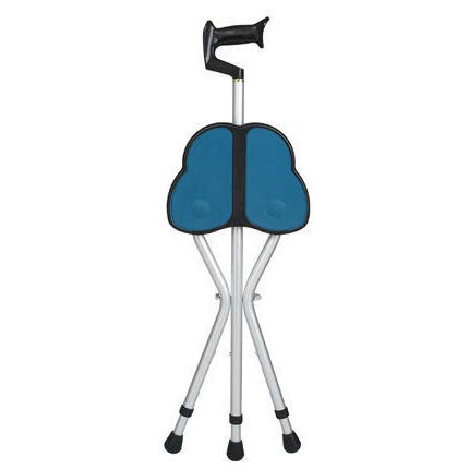 Yguoz 携帯型 折りたたみ 高齢者のために ステッキ椅子 Blue Led懐中電灯 ステッキ B07pbbhxmq 杖椅子 5 高さ調節可能 Blue 折りたたみ杖 定番のお歳暮