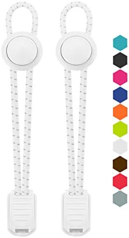 VESONNYElastic Laces - Reflective No Tie Shoe Laces with Lock for Trainers, Kids and Adults, Stretchy Sneaker Shoe Strings