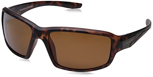 Coyote Eyewear Performance Polarized Sunglasses, Matte Tortoise Frame, Brown Lens
