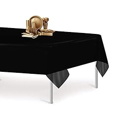 Black 1 Pack Premium Disposable Plastic Tablecloth