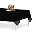 Grandipity 12 Pack Premium Disposable Plastic Tablecloth 54 Inch. x 108 Inch. Decorative Rectangle Table Cover - Black