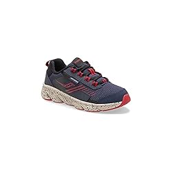 Saucony Wind Shield Running Shoe, Navy/Red, 11 Wide