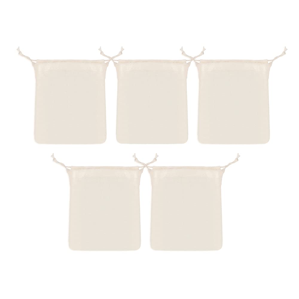 WYAN 5 Pack Reusable Cheesecloth Bags,Cloth Strainer for Straining Nut Milk, Fruit Juice, Cold Brew, Home Brewing (20 x 30cm)
