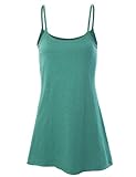 MBJ Womens Solid / Tie Dye Spaghetti Strap Dress Top - Made in USA
