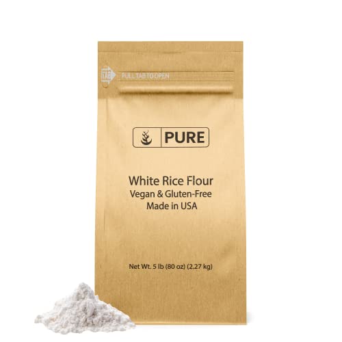 Pure Original Ingredients White Rice Flour (5 lb) Unbleached